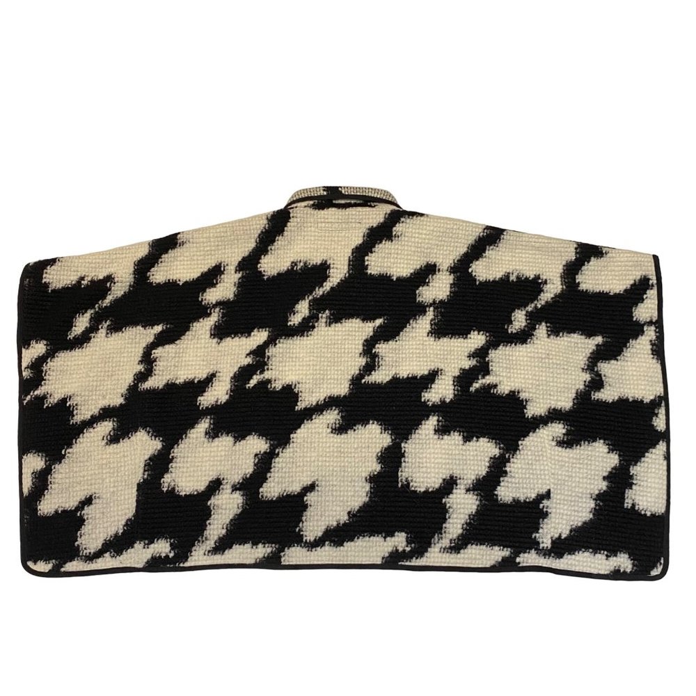 French Connection Black & White Wool Blend Zip Front Poncho S/M - Picture 13 of 16
